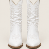 Aneta - Shiny Metallic Western Boots