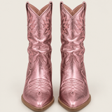 Aneta - Shiny Metallic Western Boots