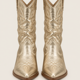 Aneta - Shiny Metallic Western Boots