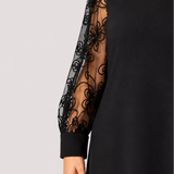 Rastislava | Elegant Black Dress with Delicate Sleeves