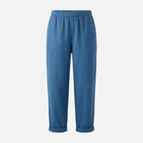 Loose summer trousers with an elastic waistband and lightweight appearance