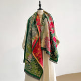 Emerald Rose Reversible Scarf