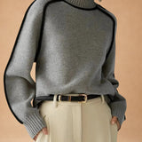 Vasiliki - Chic Solid High-Neck Sweater
