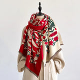 Scarlet Bloom Reversible Scarf