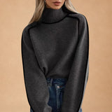 Vasiliki - Chic Solid High-Neck Sweater