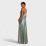 Lúcia - Long Satin Dress with Elegant Cut