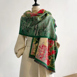 Emerald Rose Reversible Scarf