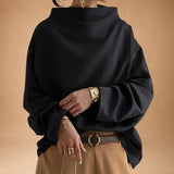 Georgia - Contemporary High-Collar Blouse with Dolman Sleeves