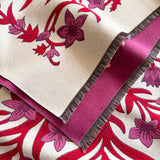 Raspberry Bloom Reversible Scarf