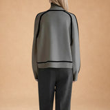 Vasiliki - Chic Solid High-Neck Sweater