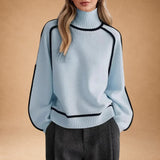 Vasiliki - Chic Solid High-Neck Sweater