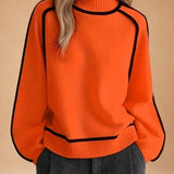 Vasiliki - Chic Solid High-Neck Sweater