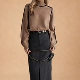 Vasiliki - Chic Solid High-Neck Sweater