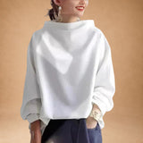 Georgia - Contemporary High-Collar Blouse with Dolman Sleeves