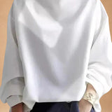 Georgia - Contemporary High-Collar Blouse with Dolman Sleeves