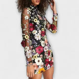 Dolores - Dress with Floral Motif