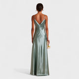 Lúcia - Long Satin Dress with Elegant Cut