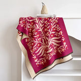 Raspberry Bloom Reversible Scarf