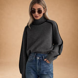 Vasiliki - Chic Solid High-Neck Sweater