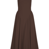Sara - Brown Knitted Midi Dress