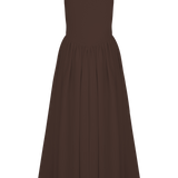Sara - Brown Knitted Midi Dress