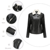 Faux Leather Jacket with Cozy Sherpa Lining