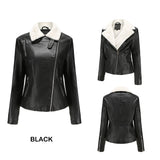 Faux Leather Jacket with Cozy Sherpa Lining
