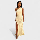 Svetlana – Long Satin Dress with Elegant Cut