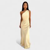 Svetlana – Long Satin Dress with Elegant Cut