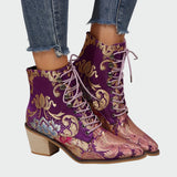 Meda - Floral Embellished Leather Footwear