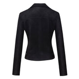 Imitation Suede Motorcycle Jacket