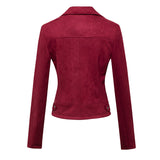 Imitation Suede Motorcycle Jacket