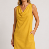Miroslava | Short Dress with Draped Neckline