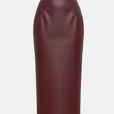 Red skirt with a smooth appearance