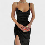 Eugenie – Velvet Dress with Split