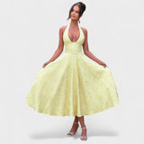 Halina - Midi Dress with Corset Cut