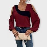 Scarlet - Blouse with Angular Neckline