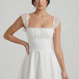 Laura | A-line Mini Dress with Delicate Details