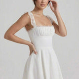 Laura | A-line Mini Dress with Delicate Details