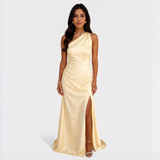 Svetlana – Long Satin Dress with Elegant Cut