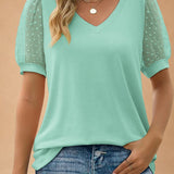 Lara | Elegant top with V neckline