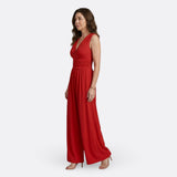 Jadwiga – Elegant Sleeveless Jumpsuit with Loose Trousers