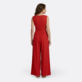Jadwiga – Elegant Sleeveless Jumpsuit with Loose Trousers