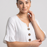 Dušana | Loose Dress with V-Neck and Buttons
