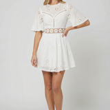 Olivia | Mini Dress with Floral Embroidery