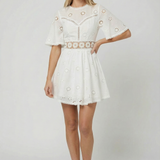 Olivia | Mini Dress with Floral Embroidery