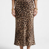 Long Skirt with Leopard Print