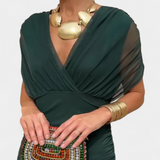 Ludwina – Elegant Dress with V-Neck