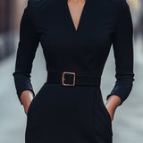Sybille – Elegant Black Fitted Dress