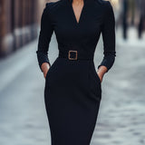 Sybille – Elegant Black Fitted Dress